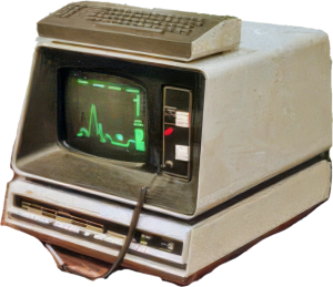 A vintage all-in-one computer terminal from the 1970s