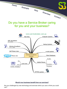 The Service Broker business model mind map